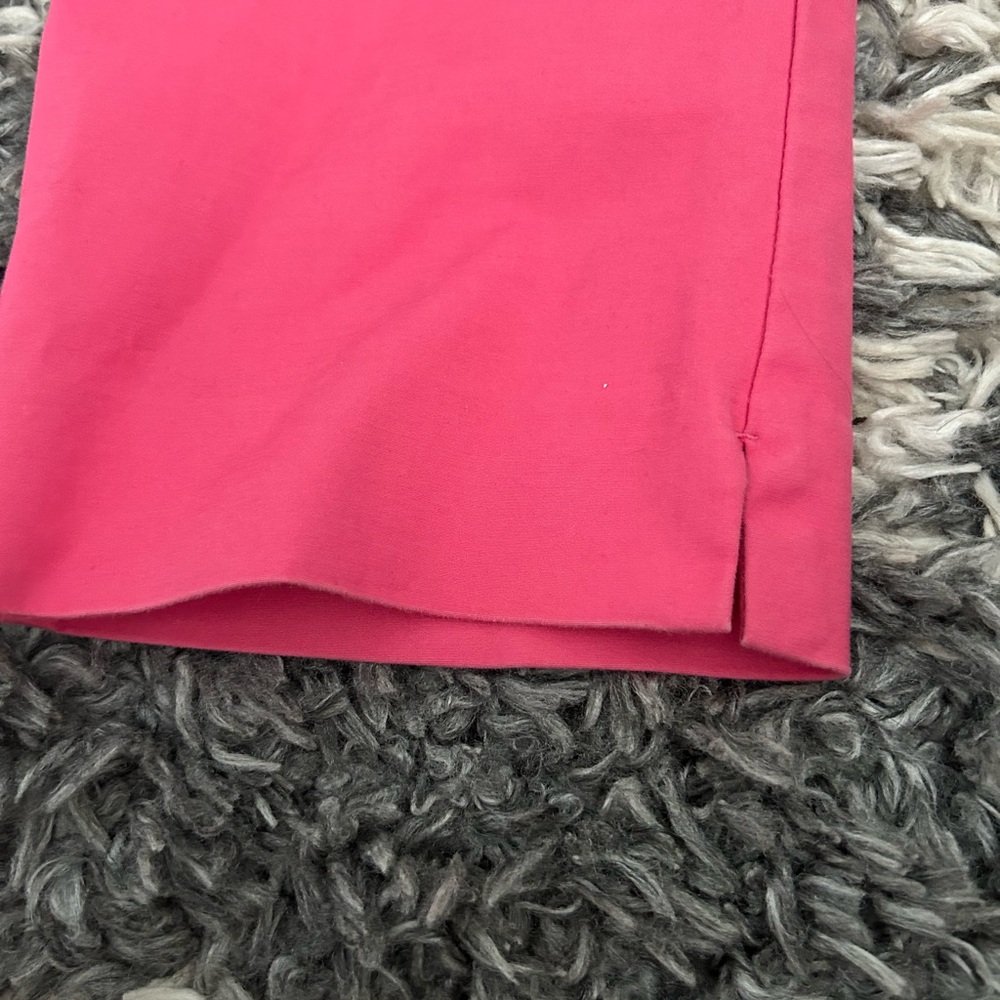 Boden Women Pants Sz 16 L Tall Pink Mid Rise Ponte Straight Leg Trousers Pockets - Picture 3 of 8